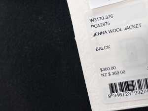 Assembly Label Jenna Wool Jacket in Black, size S - 5
