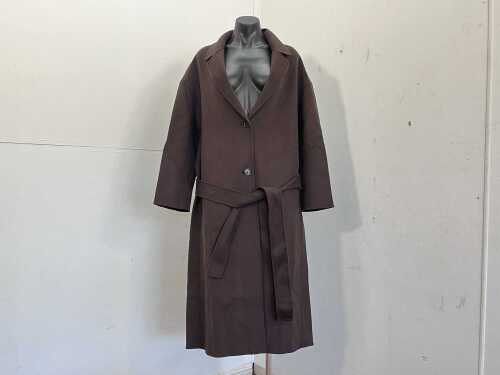 Assembly Label Jenna Wool Jacket in Dark Choc, size XS