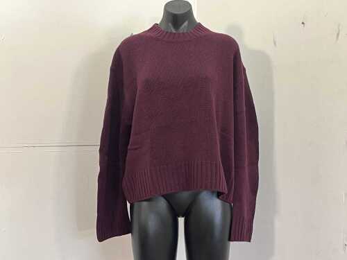 Assembly Label Laurie Cashmere Knit in Merlot, size 8