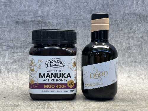 Barnes Naturals Manuka Honey & Quartz Hill Q600 Medicinal-Grad Olive Oil