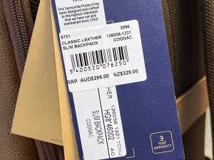 Samsonite Classic Leather Slim Backpack RRP $299 - 4