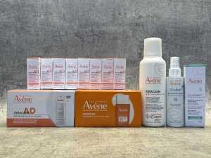 Group of Avene beauty products