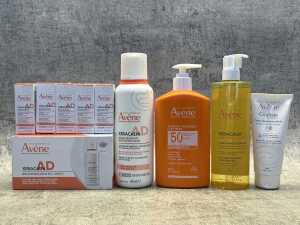 Group of Avene beauty products