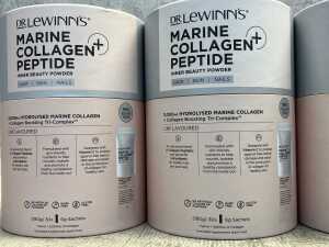 Four packs of Dr. Lewinn's Marine Collagen Peptide powder - 2