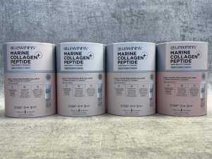 Four packs of Dr. Lewinn's Marine Collagen Peptide powder