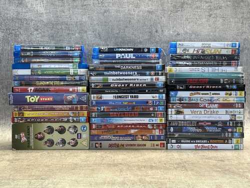Group of DVDs