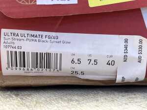 Puma Ultra Ultimate FG/AG size US 7.5 Men's - 5