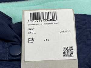 Mountain Warehouse Lightning Kids 3-in-1 Waterproof Jacket size 7-8Y - 4