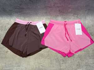 Two pairs of LSKD Accelerate 3" High-Rise Running Shorts size S