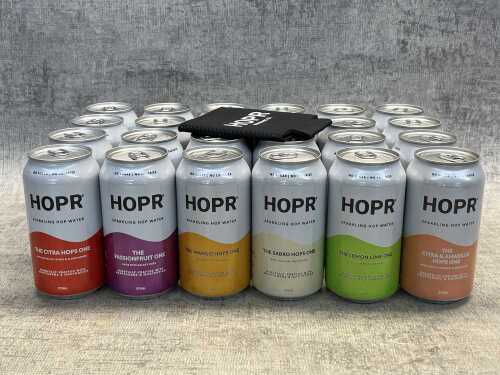 24 cans of HOPR Sparkling Hop Water