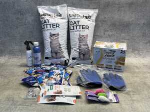 Group of cat products