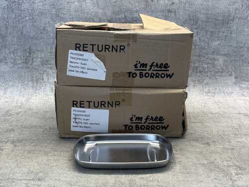 96 RETURNR reusable stainless-steel sushi trays