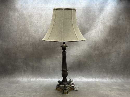 Empire style cast metal table lamp
