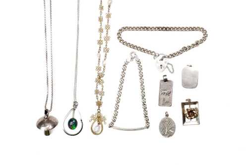 Collection of jewellery in sterling silver