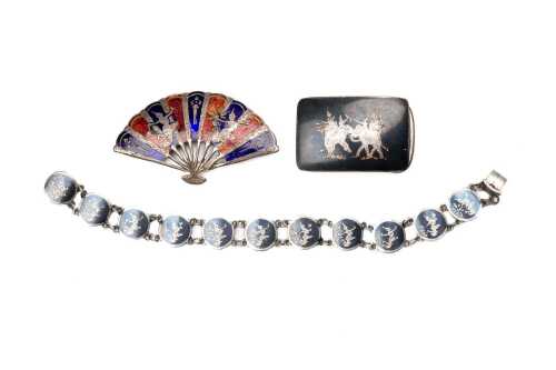 Collection of Siamese silver jewellery