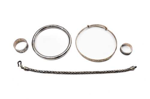 Collection of jewellery in sterling silver