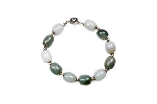 A jade bead bracelet