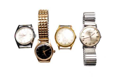 Four vintage automatic/winding watches