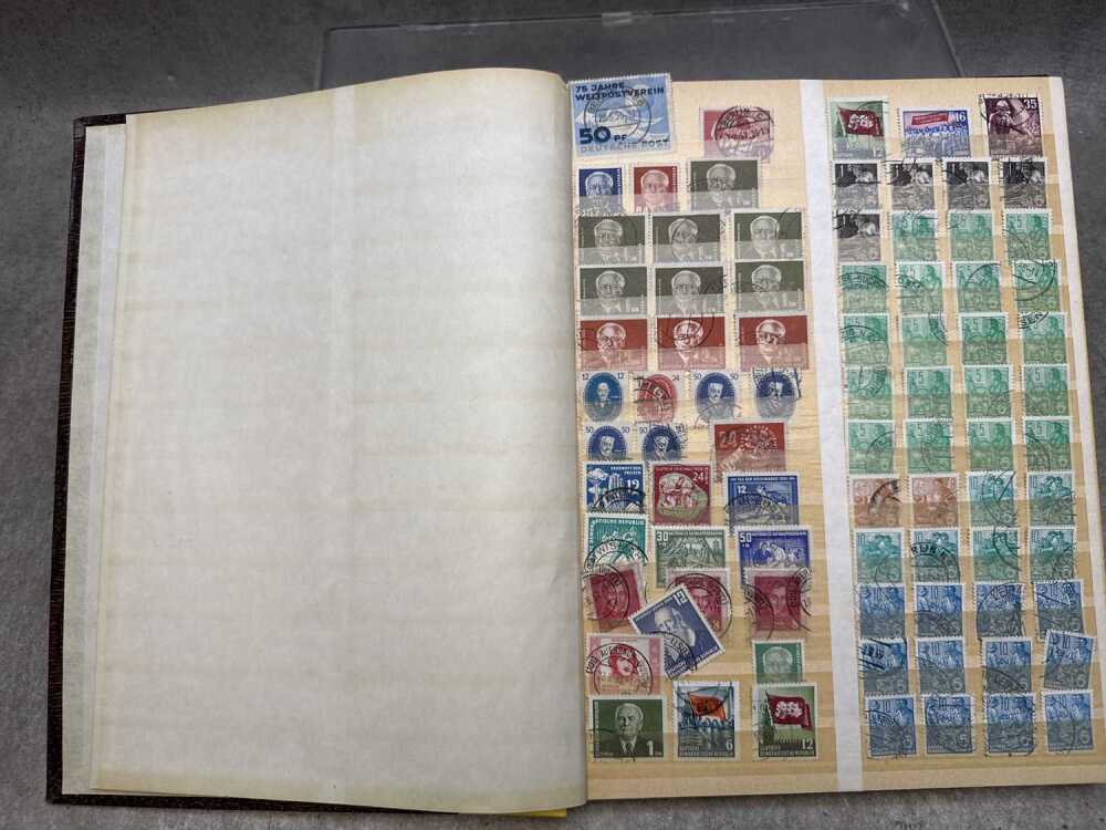 Four albums of European stamps