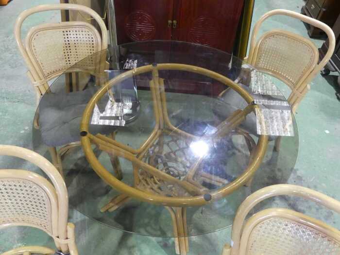 Five piece rattan dining suite