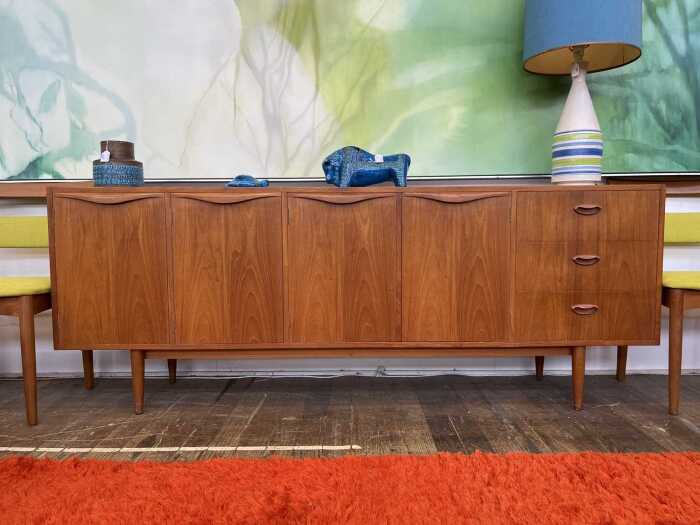 Chiswell mid century wave handled sideboard