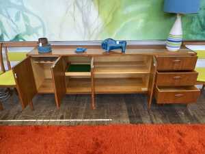 Chiswell mid century wave handled sideboard - 3