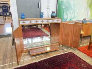Jakob Rudowski (1927 - 1996) mid-century wall mounted bar unit. - 3