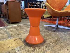 Mid century Caroma orange plastic stool