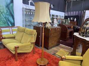 Mid century teak standard lamp