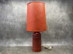 A Bitossi Rimini decor orange mid-century ceramic lamp
