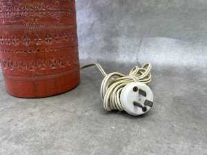 A Bitossi Rimini decor orange mid-century ceramic lamp - 4