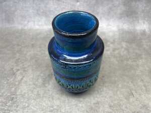A Bitossi mid-century Blue Rimini ceramic vase - 3