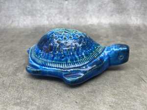 A Bitossi mid-century Blue Rimini ceramic turtle - 3