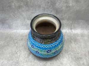 A Bitossi mid-century ceramic vase with flower and leaves design. - 3