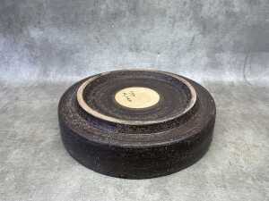 A Bitossi Raviolo decor mid-century ceramic pink and brown centerpiece bowl. - 4