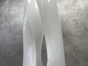 A Orrefors white glass vase - 3
