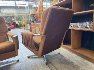 Pair of mid century swivel chairs - 3