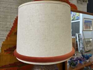A large Brutalist metallic glazed ceramic table lamp - 3