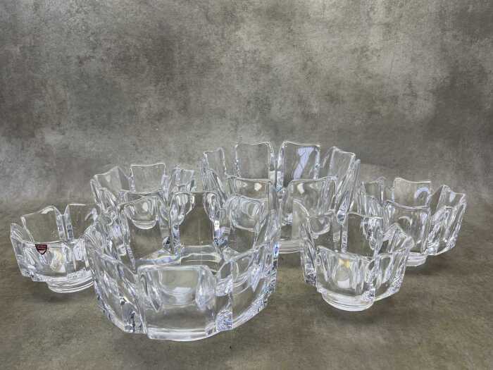 Group of Orrefors crystal bowls