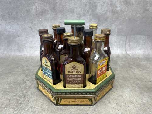 A J.R Watkins company tin display caddy