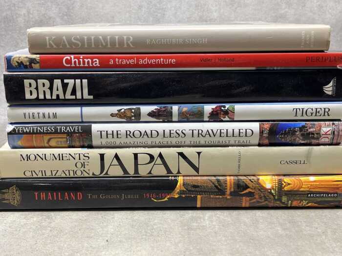 Eight travel reference books