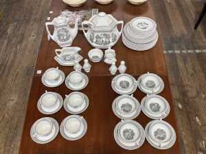 Adams ironstone dinner setting for six