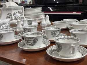 Adams ironstone dinner setting for six - 4