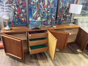 Pair of mid-century teak sideboards - 3