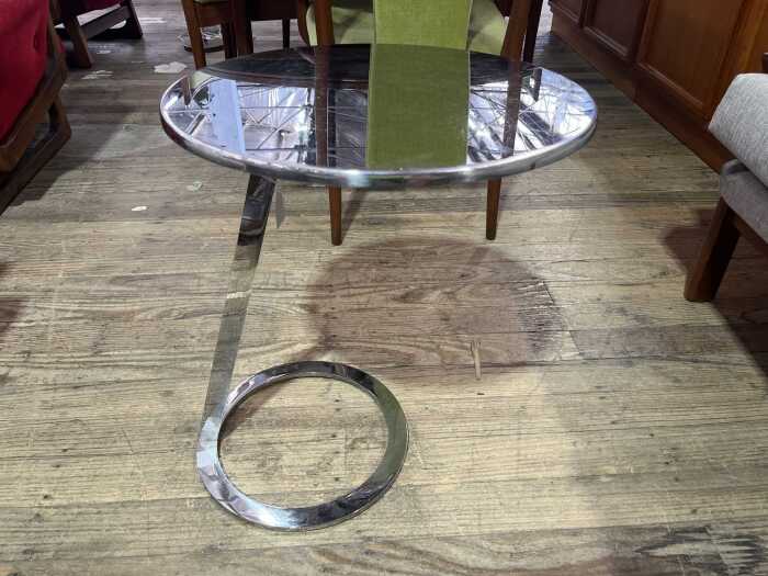 Ligne Roset "Good Morning" chrome side table