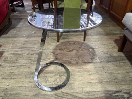 Ligne Roset "Good Morning" chrome side table