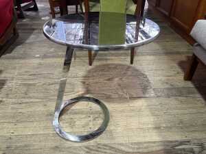 Ligne Roset "Good Morning" chrome side table