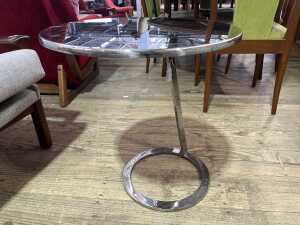 Ligne Roset "Good Morning" chrome side table - 2