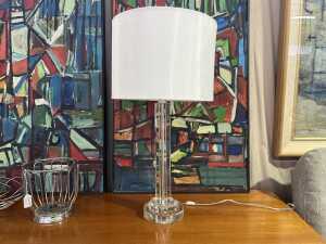 Panelled glass lamp