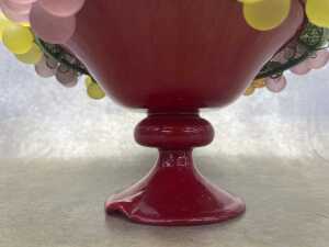 Murano glass fruit basket including cherries, grapes, nectarines, etc. - 4